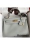 Hermes Kelly Retourne 32cm Handmade Bag In Blue Glacier Swift Calfskin