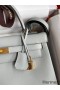 Hermes Kelly Retourne 32cm Handmade Bag In Blue Glacier Swift Calfskin