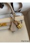 Hermes Kelly Sellier 25 Bicolor Bag in Craie and Trench Epsom Calfskin