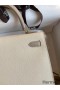 Hermes Kelly Sellier 25 Bicolor Bag in Craie and Trench Epsom Calfskin