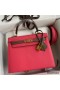 Hermes Kelly Sellier 25 Bicolor Bag in Rose Extremea nd Taupe Epsom Calfskin