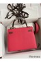 Hermes Kelly Sellier 25 Bicolor Bag in Rose Extremea nd Taupe Epsom Calfskin