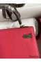 Hermes Kelly Sellier 25 Bicolor Bag in Rose Extremea nd Taupe Epsom Calfskin