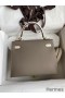 Hermes Kelly Sellier 25 Bicolor Bag in Taupe and Craie Epsom Calfskin