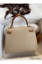 Hermes Kelly Sellier 25 Bicolor Bag in Trench and Gold Epsom Calfskin