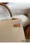 Hermes Kelly Sellier 25 Bicolor Bag in Trench and Gold Epsom Calfskin