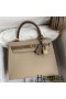 Hermes Kelly Sellier 25 Bicolor Bag in Trench and Taupe Epsom Calfskin