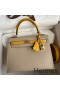Hermes Kelly Sellier 25 Bicolor Bag in Trench and Yellow Epsom Calfskin