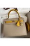 Hermes Kelly Sellier 25 Bicolor Bag in Trench and Yellow Epsom Calfskin
