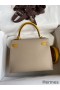 Hermes Kelly Sellier 25 Bicolor Bag in Trench and Yellow Epsom Calfskin