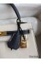 Hermes Kelly Sellier 25 Bicolor Bag in White and Black Mysore Goatskin