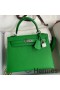 Hermes Kelly Sellier 25 Handmade Bag In Bambou Epsom Calfskin
