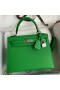 Hermes Kelly Sellier 25 Handmade Bag In Bambou Epsom Calfskin
