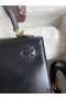 Hermes Kelly Sellier 25 Handmade Bag In Black Box Calfskin