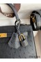 Hermes Kelly Sellier 25 Handmade Bag In Black Ostrich Leather