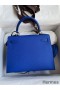 Hermes Kelly Sellier 25 Handmade Bag In Blue France Epsom Calfskin