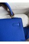 Hermes Kelly Sellier 25 Handmade Bag In Blue France Epsom Calfskin