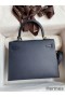 Hermes Kelly Sellier 25 Handmade Bag In Blue Indigo Epsom Calfskin