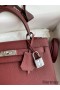 Hermes Kelly Sellier 25 Handmade Bag In Bordeaux Epsom Calfskin