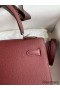 Hermes Kelly Sellier 25 Handmade Bag In Bordeaux Epsom Calfskin