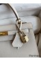 Hermes Kelly Sellier 25 Handmade Bag In Craie Epsom Calfskin