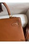 Hermes Kelly Sellier 25 Handmade Bag In Gold Barenia Calfskin