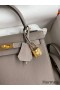 Hermes Kelly Sellier 25 Handmade Bag In Gris Asphalt Epsom Calfskin