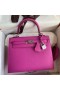Hermes Kelly Sellier 25 Handmade Bag In Magnolia Epsom Calfskin