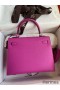 Hermes Kelly Sellier 25 Handmade Bag In Magnolia Epsom Calfskin