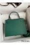 Hermes Kelly Sellier 25 Handmade Bag In Malachite Epsom Calfskin