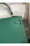 Hermes Kelly Sellier 25 Handmade Bag In Malachite Epsom Calfskin