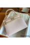Hermes Kelly Sellier 25 Handmade Bag In Mauve Pale Epsom Calfskin