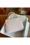 Hermes Kelly Sellier 25 Handmade Bag In Mauve Pale Epsom Calfskin