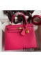 Hermes Kelly Sellier 25 Handmade Bag In Peach Epsom Calfskin