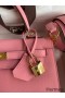 Hermes Kelly Sellier 25 Handmade Bag In Rose Confetti Epsom Calfskin