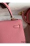 Hermes Kelly Sellier 25 Handmade Bag In Rose Confetti Epsom Calfskin