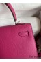 Hermes Kelly Sellier 25 Handmade Bag In Rose Purple Epsom Calfskin