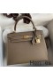 Hermes Kelly Sellier 25 Handmade Bag In Taupe Epsom Calfskin