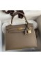 Hermes Kelly Sellier 25 Handmade Bag In Taupe Epsom Calfskin