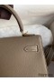 Hermes Kelly Sellier 25 Handmade Bag In Taupe Epsom Calfskin