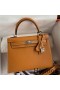 Hermes Kelly Sellier 25 Handmade Bag In Toffee Epsom Calfskin