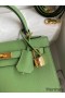 Hermes Kelly Sellier 25 Handmade Bag In Vert Criquet Epsom Calfskin