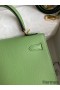 Hermes Kelly Sellier 25 Handmade Bag In Vert Criquet Epsom Calfskin