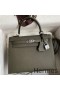 Hermes Kelly Sellier 25 Handmade Bag In Vert De Gris Epsom Calfskin