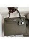 Hermes Kelly Sellier 25 Handmade Bag In Vert De Gris Epsom Calfskin