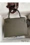 Hermes Kelly Sellier 25 Handmade Bag In Vert De Gris Epsom Calfskin