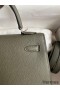 Hermes Kelly Sellier 25 Handmade Bag In Vert De Gris Epsom Calfskin