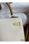 Hermes Kelly Sellier 25 Tricolor Bag in Craie/Sesame/Yellow Epsom Calfskin
