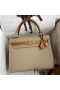 Hermes Kelly Sellier 28 Bicolor Bag in Trench and Gold Epsom Calfskin