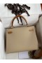Hermes Kelly Sellier 28 Bicolor Bag in Trench and Gold Epsom Calfskin